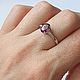 Кольцо с аметистом и кубическим цирконием из серебра. Кольца. Newstylejewelry. Ярмарка Мастеров.  Фото №6