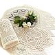 Servilletas de malla (juego - 3 piezas).)!. Swipe. Cross stitch and beads!. My Livemaster. Фото №4