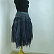Copy of Copy of Wraparound skirt boho black "Niigata". Skirts. Юбки бохо (grifelt). Ярмарка Мастеров.  Фото №5