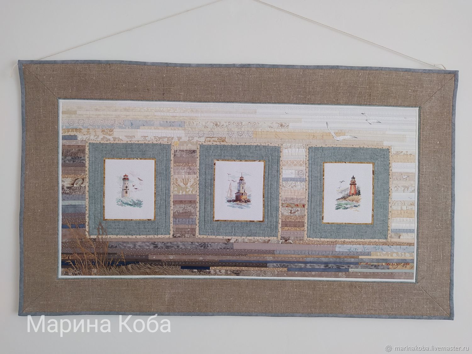 Текстильное настенное панно с морской темой купить в интернет-магазине ...