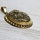 Pendant gold pyrite 925 sterling silver with gilding SP0158. Pendant. Sunny Silver. My Livemaster. Фото №4