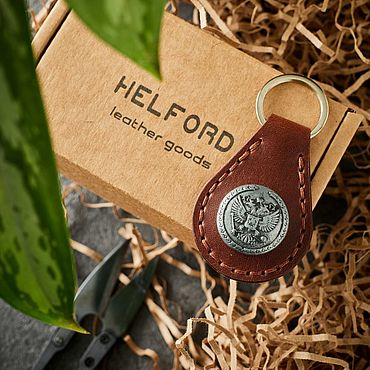 Сумки ручной работы. Ярмарка Мастеров - ручная работа Брелок из кожи HELFORD Drop. Handmade.
