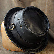 Аксессуары handmade. Livemaster - original item Leather pork pie hat PPH-10. Handmade.