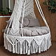 Заказать Подвесное кресло-шатёр. Оксана Макраме узелочки (macrame-uzelochki). Ярмарка Мастеров. . Кресла Фото №3