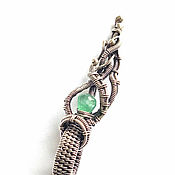 Украшения handmade. Livemaster - original item Silver Emerald Pendant (wire wrap). Handmade.