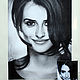 Portrait of black-and-white in the technique of 'dry brush', Pictures, Moscow,  Фото №1