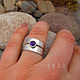 Order Silver ring with amethyst. BOR.N | avtorskoe serebro. Livemaster. . Ring Фото №3