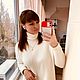Заказать Овер с японским плечом "Молочный коктейль". Ольга Беляева. Ярмарка Мастеров. . Свитеры Фото №3