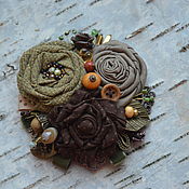 Brooch knitted "Lace"
