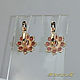 Earrings 'Garnet - circle chamomile' gold 585, garnets. VIDEO. Earrings. MaksimJewelryStudio. My Livemaster. Фото №5