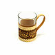 Order Birch bark cup holder glass 'Rowan'. For tea. Art.5097. SiberianBirchBark (lukoshko70). Livemaster. . Water Glasses Фото №3