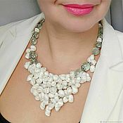 Украшения handmade. Livemaster - original item Necklace. mother of pearl, pearl. Handmade.