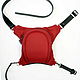 Leather hip bag red matte. Waist Bag. Lollypie - Modiste Cat. My Livemaster. Фото №4