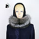 Order Fur removable snood collar made of silver fox fur. Mishan (mishan). Livemaster. . Collars Фото №3