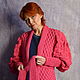 Шерстяное пальто французский розовый, уникальная ручная вязка. Свитшоты. Maya Moliq. Ярмарка Мастеров.  Фото №5