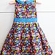 Elegant dress for a girl from the Americas. cotton with pansies. eyes p, .134. Childrens Dress. Maverick (clothing for girls). Online shopping on My Livemaster.  Фото №2