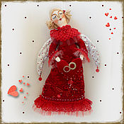 Куклы и игрушки handmade. Livemaster - original item interior doll: Angel - a gift for a ruby wedding.. Handmade.