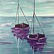 Oil painting on canvas a Pair of boats, Pictures, Novosibirsk,  Фото №1