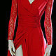 Dress red long slit' Diamond'. Dresses. Lana Kmekich (lanakmekich). My Livemaster. Фото №5