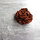 Terracotta felted brooch-rose. Brooches. Katherine Markina (markinaek). Online shopping on My Livemaster.  Фото №2