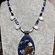 Pendant with lacquer miniature eagle sodalite jewelry painting. Pendants. Olesy Losygina. My Livemaster. Фото №5