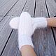 White women's mittens made of mink down. Mittens. elenabez. My Livemaster. Фото №5