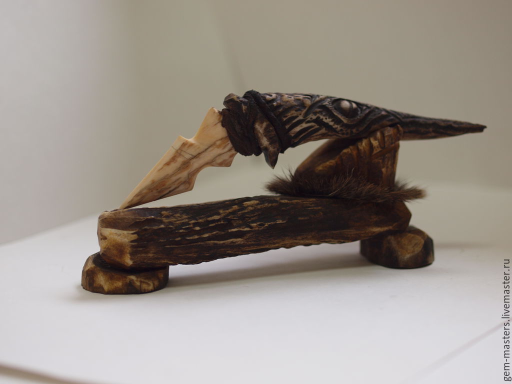 (ПРОДАНО) 629 Нож из кости с лезвием из бивня мамонта в интернет ...