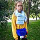 Сумка на пояс из натурального меха кролика Рекс цвета электрик. Поясная сумка. NataliFurs (НаталиФурс). Ярмарка Мастеров.  Фото №4
