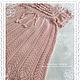 Вязаное крючком платье для девочки Розовый зефир из хлопка, , Новосибирск,  Фото №1