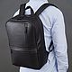 Mochila de cuero para hombre Tayler (Negro), Backpacks, Yaroslavl,  Фото №1