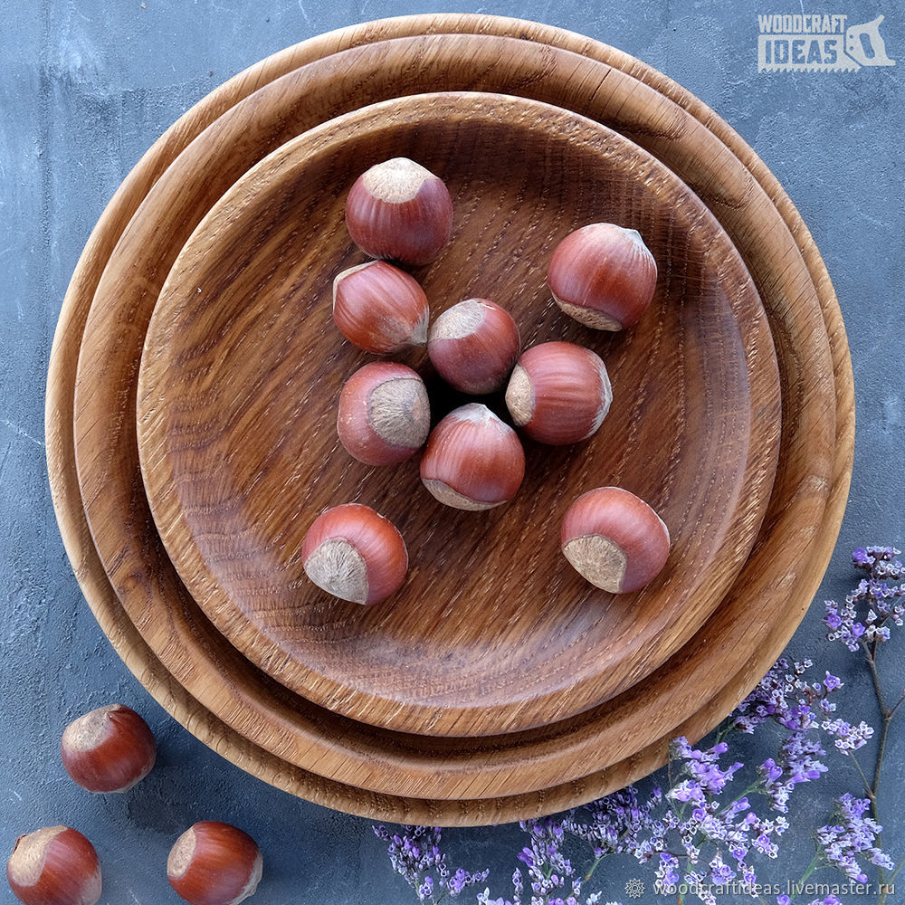 Деревянные тарелки из массива дуба – заказать на Ярмарке Мастеров ...