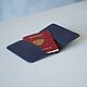 Passport cover made of genuine leather (Dark blue). Passport cover. DragonBags - Men's accessories. Online shopping on My Livemaster.  Фото №2