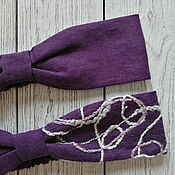Аксессуары handmade. Livemaster - original item Linen headband for hair purple. Handmade.