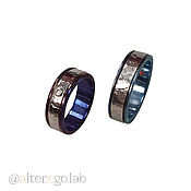 Украшения handmade. Livemaster - original item Platinum roll`c wedding rings on titanium. Handmade.