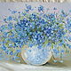 Forget-me-nots in a vase. Pictures. Karpov Andrey. Online shopping on My Livemaster.  Фото №2
