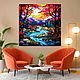 Painting Autumn in the mountains. Landscape. stained glass. buy painting artist. Pictures. House of the Sun (irina-bast). Online shopping on My Livemaster.  Фото №2