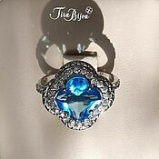 Украшения handmade. Livemaster - original item Ring: Silver ring with Swiss Blue topaz. Handmade.