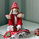 Фея Новогодних праздников (красная), Куклы Тильда, Москва,  Фото №1