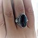 Melloni ring-black tourmaline, 925 silver. Rings. masterskai. My Livemaster. Фото №4