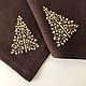 Christmas napkin with Christmas tree embroidery on chocolate. Culinary souvenirs. Shpulkin dom. Интернет-магазин Ярмарка Мастеров.  Фото №2