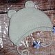 Knitted hats for newborns, Mutch, Stupino,  Фото №1