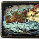 Зимние забавы Тройка .Купюрница ,шкатулка лаковая миниатюра.Папье-маше. Шкатулки. В гостях у сказки (skazka-kholui). Ярмарка Мастеров.  Фото №6