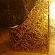 Journalize with gold leaf pattern and gold color, Magazine rack, St. Petersburg,  Фото №1
