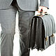 Men's leather briefcase Prestige black. Men\'s bag. Russian leather Guild. My Livemaster. Фото №5