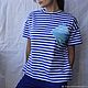 T-shirt stripe loose pocket landscape. T-shirts. ThePocket. Online shopping on My Livemaster.  Фото №2