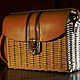 Bag made of eco-vine and genuine leather, Crossbody bag, Tolyatti,  Фото №1