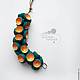 'Caterpillar' necklace from polymer clay and enamel, Necklace, St. Petersburg,  Фото №1