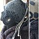 Шапка с ушами, хвостом, в крупный горох. Шапки. Елена (Jemper). Интернет-магазин Ярмарка Мастеров.  Фото №2