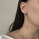 Заказать Серьги асимметричные с фианитами "Лунница (полумесяц)". Kuznetsova Jewels • Украшения ручной работы. Ярмарка Мастеров. . Серьги классические Фото №3