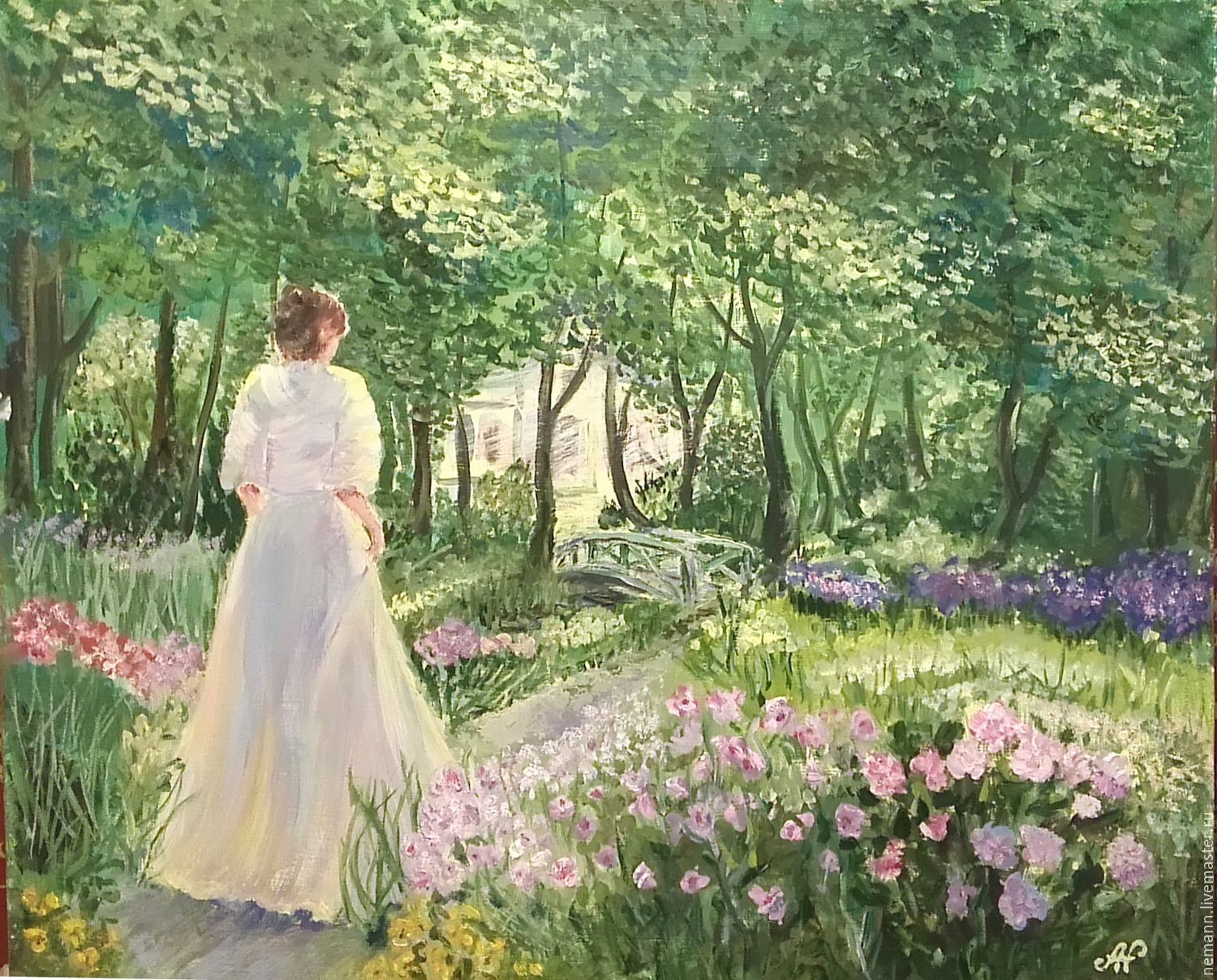 Девушка в саду 19 век